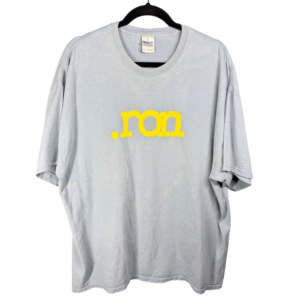 Ron Down Shirt Mens 2XL Band Music Concert‎ Short Sleeve Blue Yellow